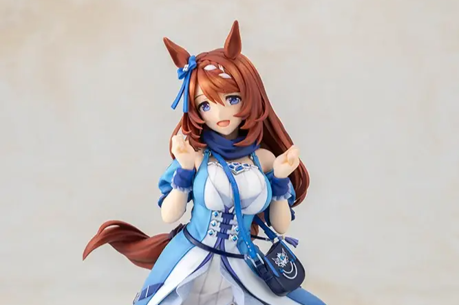 Figurine Super Creek de Uma Musume Pretty Derby par Kotobukiya, scale 1/7 en PVC peint, hauteur 276 mm